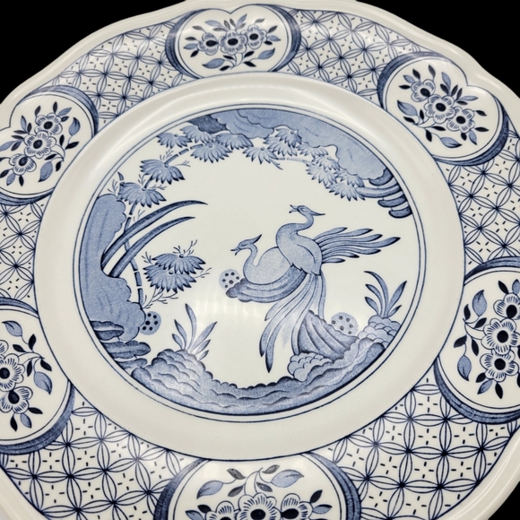 Old Chelsea Furnivals Plate Blue Birds Flowers Retired England - Picture 3 of 7